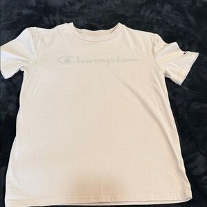 Champion Kids Cream Short-Sleeve Logo Tee